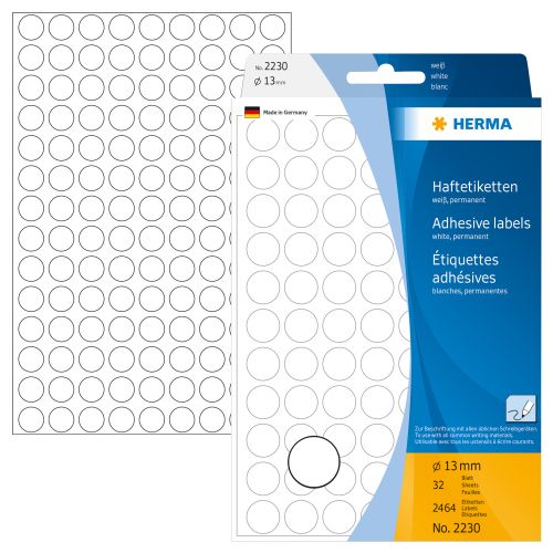 Etiqueta herma referencia 2230 - 13mm , HERMA , ETIQCARHER029 , 4008705022309